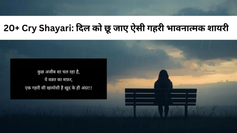 20+ Cry Shayarii In Hindi