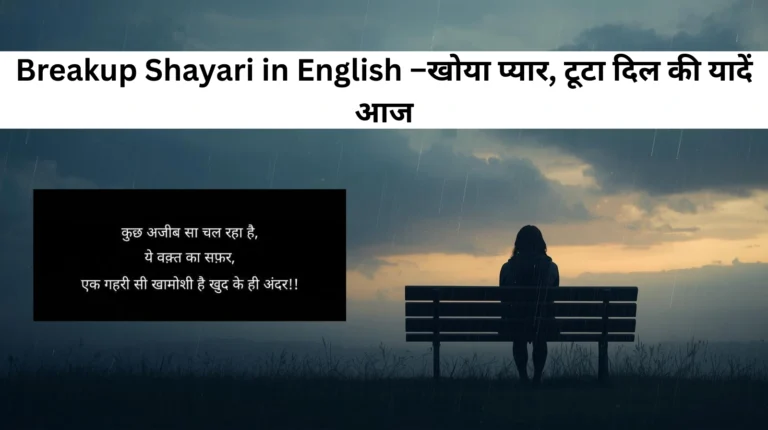 Breakup Shayari on Loneliness भीड़ में भी अकेला दिल और यादें