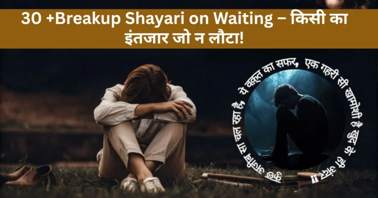 30 +Breakup Shayari on Waiting – किसी का इंतजार जो न लौटा!